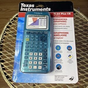 Texas Instruments TI-84 Plus CE Color Graphing Calculator - Teal Metallic